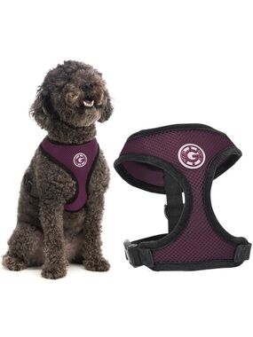 Gooby Purple Soft Mesh Dog Harness